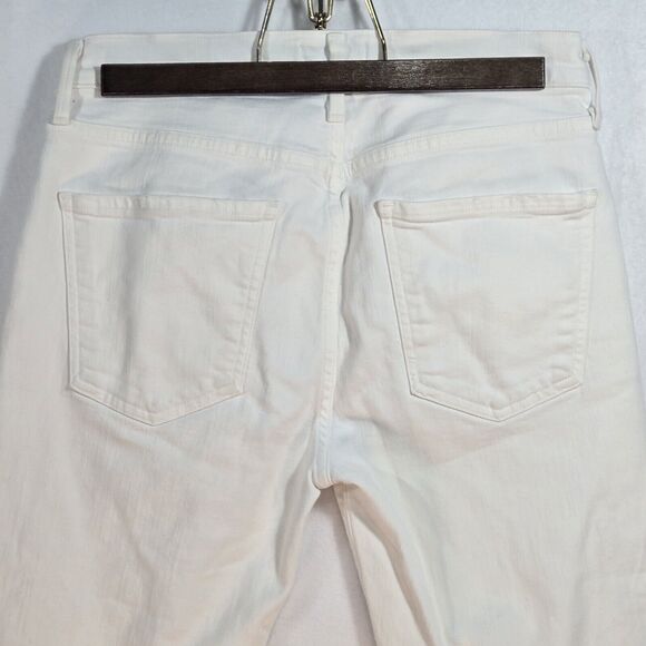 Agolde Womens Jeans Sz 29 White Distressed Sophie Crop - Picture 6 of 14